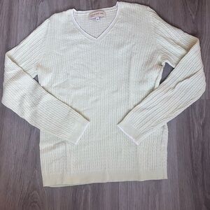 Jones New York Sport Cable-Knit Sweater – Creamy light green